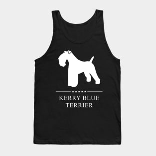 Kerry Blue Terrier Dog White Silhouette Tank Top